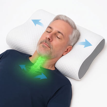 Ergonomic Memory Foam Cervical Support Pillow