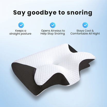 Ergonomic Memory Foam Cervical Support Pillow